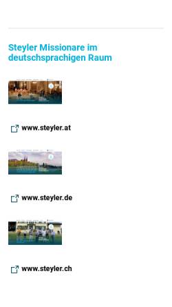 Vorschau der mobilen Webseite www.steyler.eu, Steyler-Missionare