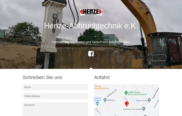 Vorschau von www.henze-abbruchtechnik.de, Henze-Abbruchtechnik