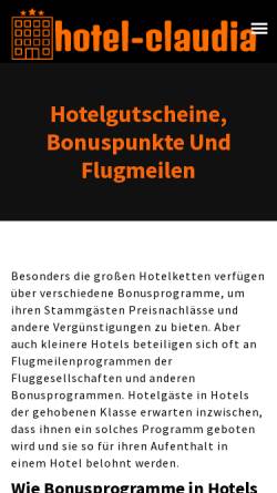 Vorschau der mobilen Webseite www.hotel-claudia.de, Hotel Claudia