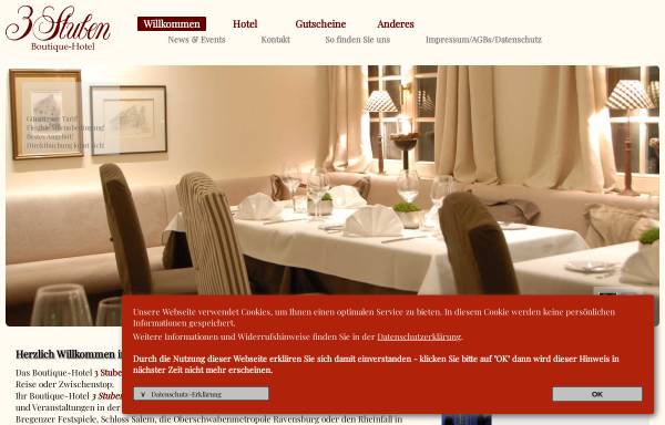 Vorschau von www.3stuben.de, Hotel Restaurant 3 Stuben