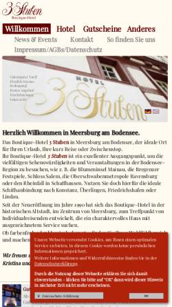 Vorschau der mobilen Webseite www.3stuben.de, Hotel Restaurant 3 Stuben