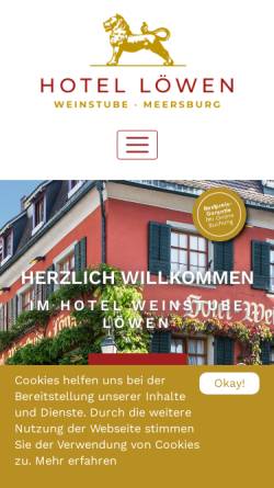 Vorschau der mobilen Webseite www.hotel-loewen-meersburg.de, Hotel Weinstube Löwen