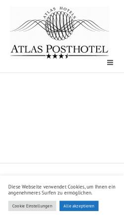 Vorschau der mobilen Webseite www.atlas-posthotel.com, Atlas Posthotel