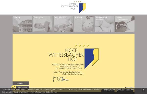 Vorschau von www.wittelsbacher-hof.com, Hotel Wittelsbacher Hof