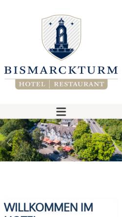 Vorschau der mobilen Webseite www.hotel-bismarckturm.de, Hotel-Restaurant Bismarckturm