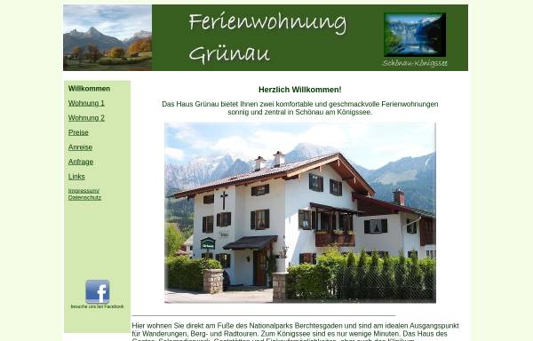 Vorschau von www.fewo-gruenau.de, Ferienwohnung Grünau