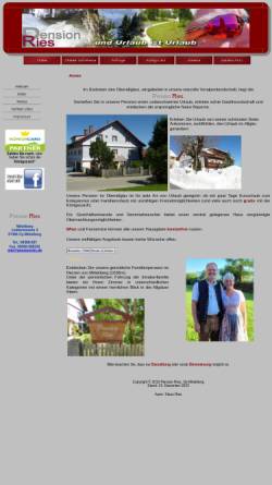 Vorschau der mobilen Webseite www.pensionries.de, Pension Ries