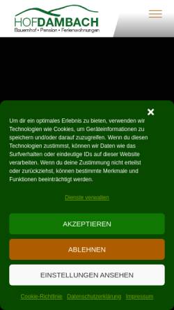 Vorschau der mobilen Webseite hof-dambach.de, Hof Dambach