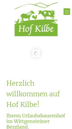 Vorschau der mobilen Webseite www.hof-kilbe.de, Hof Kilbe