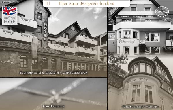 Vorschau von www.hof-hotels.de, Hotel Lippischer Hof und Antik-Hotel Eichenhof