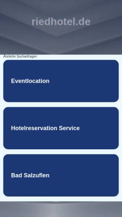 Vorschau der mobilen Webseite www.riedhotel.de, Riedhotel