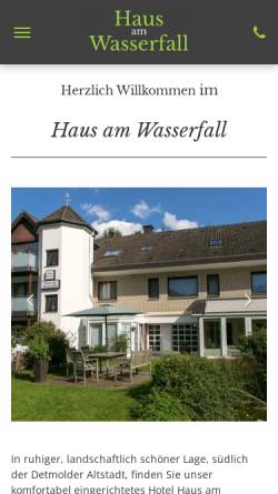 Vorschau der mobilen Webseite www.haus-am-wasserfall.de, Haus am Wasserfall