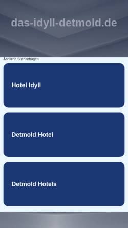 Vorschau der mobilen Webseite www.das-idyll-detmold.de, Hotel 