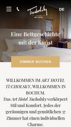Vorschau der mobilen Webseite www.art-hotel-tucholsky.de, Art Hotel Tucholsky