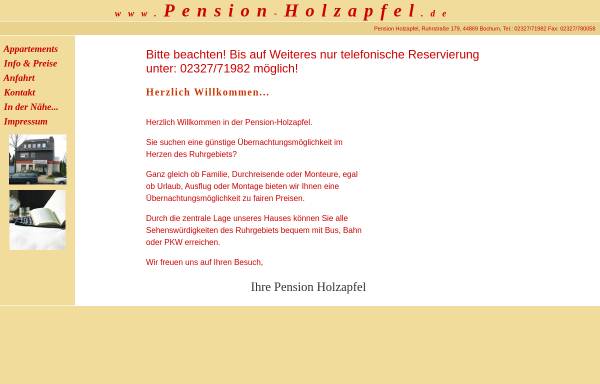 Vorschau von www.pension-holzapfel.de, Pension Holzapfel