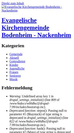 Vorschau der mobilen Webseite www.ev-kirche-bodenheim-nackenheim.de, Evangelische Kirchengemeinde Bodenheim-Nackenheim