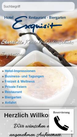 Vorschau der mobilen Webseite hotel-exquisit-minden.de, Hotel Exquisit