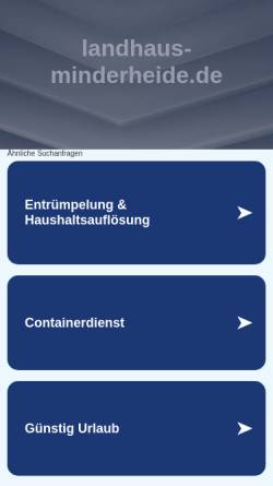 Vorschau der mobilen Webseite www.landhaus-minderheide.de, Landhaus Minderheide