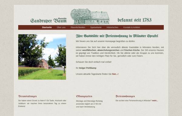 Vorschau von www.sandruperbaum.de, Ferienwohnung zum Sandruper Baum