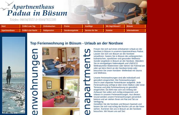 Vorschau von www.buesum-web.de, Appartementhaus Padua
