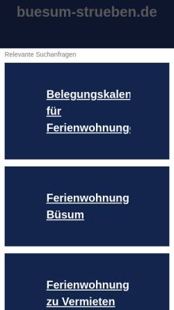Vorschau der mobilen Webseite www.buesum-strueben.de, Appartementhäuser Strüben