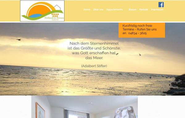 Vorschau von www.hollaenderei-buesum.de, Appartements Holländerei