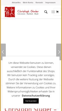 Vorschau der mobilen Webseite www.studer-klang.de, Studer, Christoph