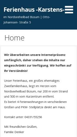 Vorschau der mobilen Webseite www.denker-online.de, Ferienhaus Hinrich Karstens