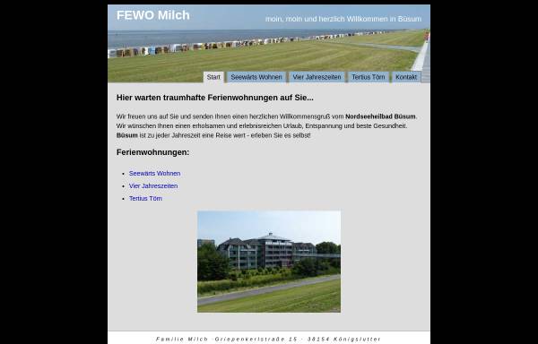 Vorschau von www.fewomilch.de, Ferienwohnung Familie Milch