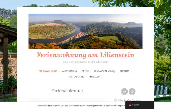 Vorschau von www.fewo-lilienstein.de, Ferienwohnung Schönfelder