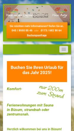 Vorschau der mobilen Webseite www.ferienhaus-buesum.de, Haus Christine