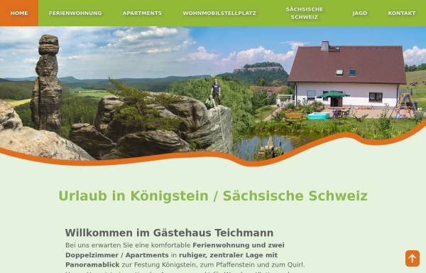 Vorschau von www.koenigstein-urlaub.de, Ferienwohnung Teichmann