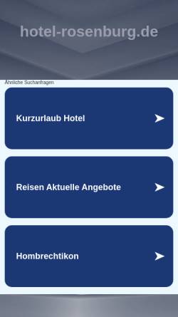 Vorschau der mobilen Webseite www.hotel-rosenburg.de, Hotel Rosenburg ***