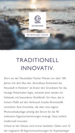 Vorschau der mobilen Webseite www.eichenhain.de, Seehotel Eichenhain
