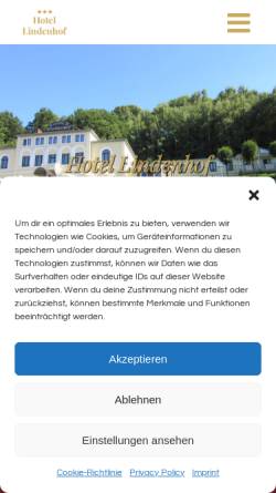 Vorschau der mobilen Webseite www.lindenhof-koenigstein.com, Hotel Lindenhof