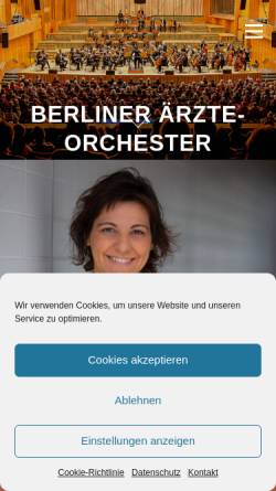 Vorschau der mobilen Webseite aerzteorchester.berlin, Berliner Ärzte-Orchester
