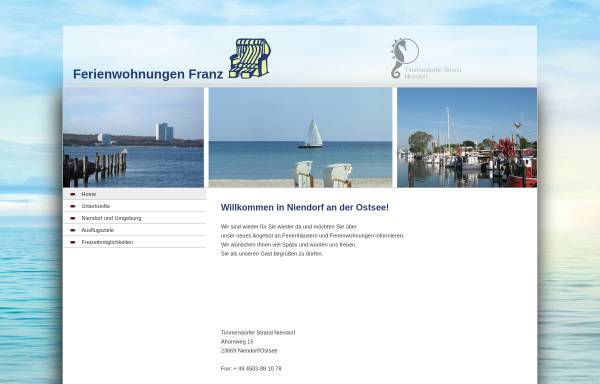 Vorschau von www.ferienwohnungen-niendorf-ostsee.de, Ferienwohnung Silvia und Peter Franz