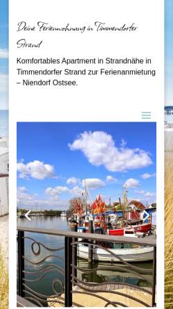 Vorschau der mobilen Webseite www.timmendorfer-strand-ferienwohnung.de, Michael Krack