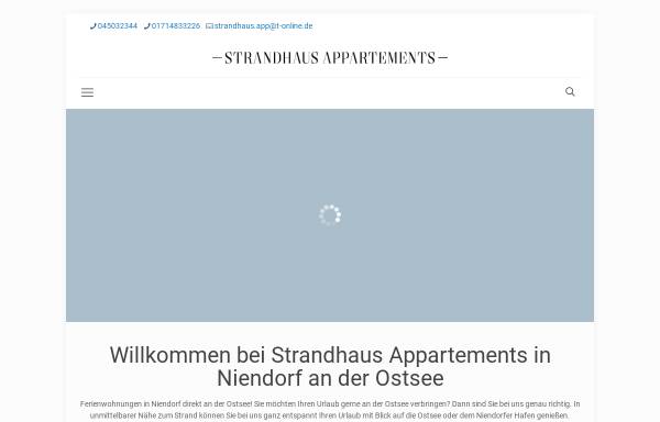 Vorschau von www.strandhausapp.de, Strandhaus Appartement GmbH