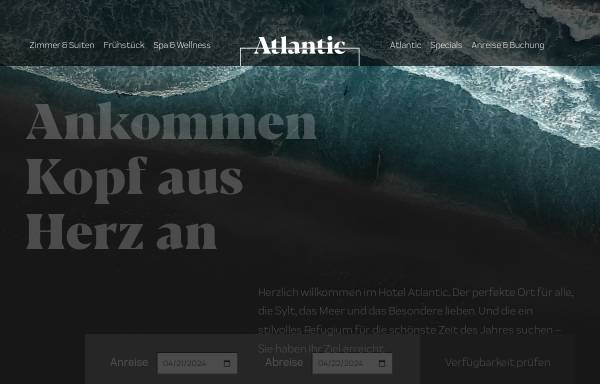 Vorschau von www.sylt-atlantic.de, Hotel Atlantic