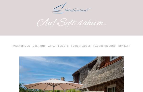 Vorschau von www.suedwind-sylt.de, Hotel garni Südwind