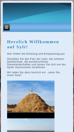 Vorschau der mobilen Webseite cw-sylt.de, Ferienwohnung Cornelia
