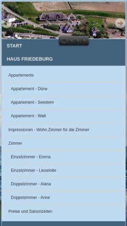 Vorschau der mobilen Webseite www.syltrantum.de, Haus Friedeburg