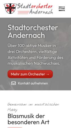 Vorschau der mobilen Webseite www.stadtorchester-andernach.de, Stadtorchester Andernach