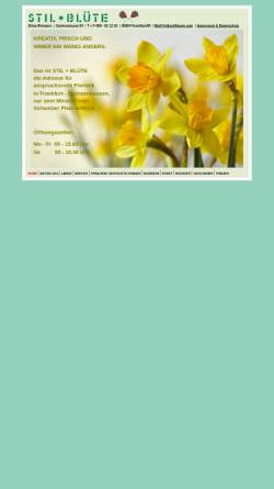 Vorschau der mobilen Webseite www.stilundbluete.com, Blumenfachgeschäft Stil und Blüte