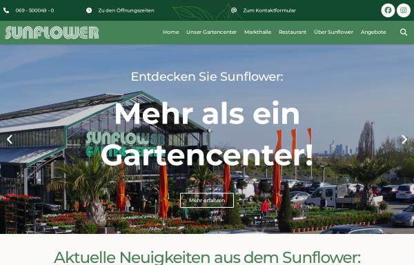 Vorschau von sunflower-gartencenter.de, Sunflower GmbH