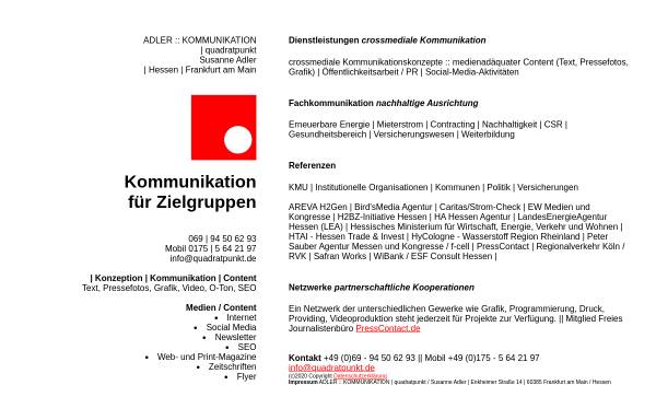 Vorschau von www.quadratpunkt.de, Adler - Kommunikation quadratpunkt