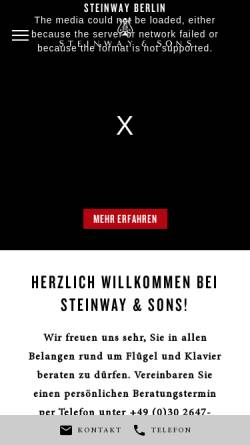 Vorschau der mobilen Webseite www.steinway-berlin.de, Steinway-Haus Berlin