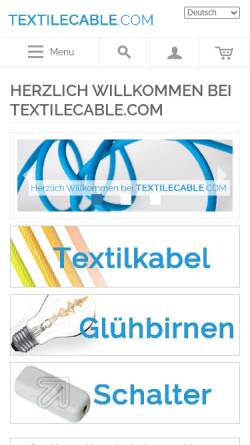 Vorschau der mobilen Webseite www.textilecable.com, Lampenhandel-Loewinstein