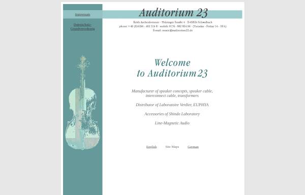 Vorschau von www.auditorium23.de, Auditorium 23